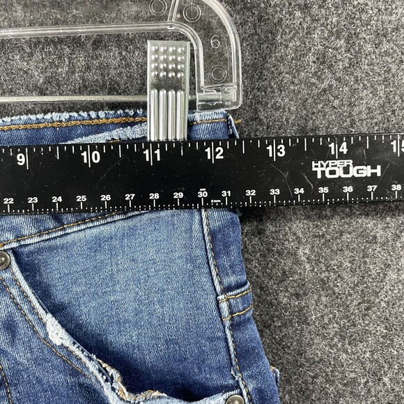One X One Teaspoon Shorts Cut-Off Denim Blue Harlets High Rise Womens Size 24 EU - Picture 5 of 8